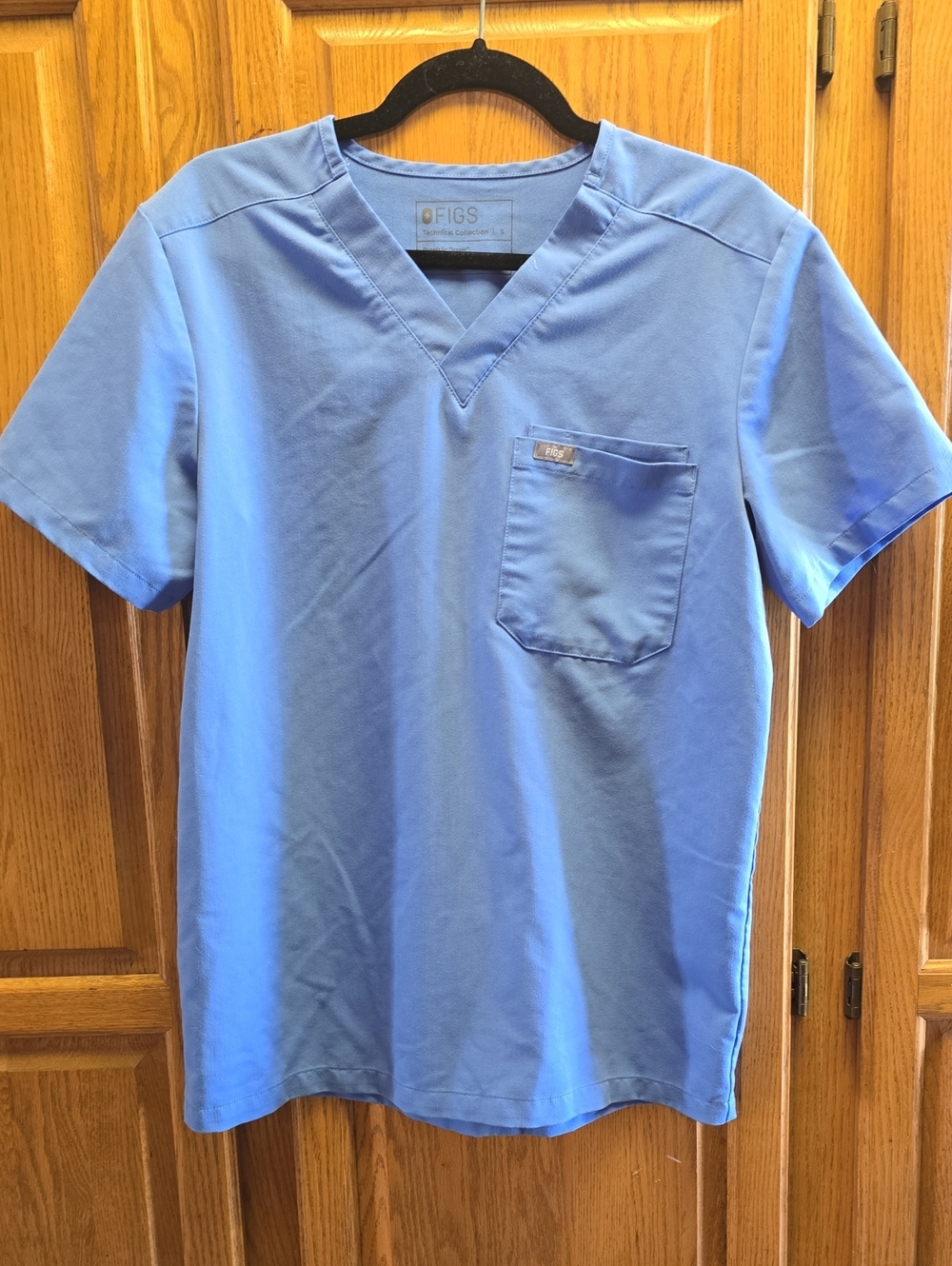 FIGS Men's Small Technical Collection Scrub Top Light Blue Style FM1500